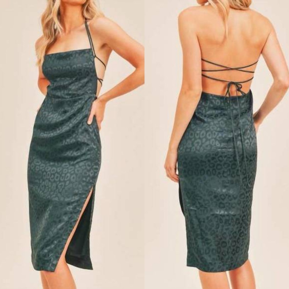 Lulus | Lush Leopard Print Strappy Midi Dress
